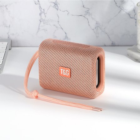TG313 fyrkantig trådlös bluetooth-högtalare utomhus sport bärbar bärbar kort subwoofer Rosa