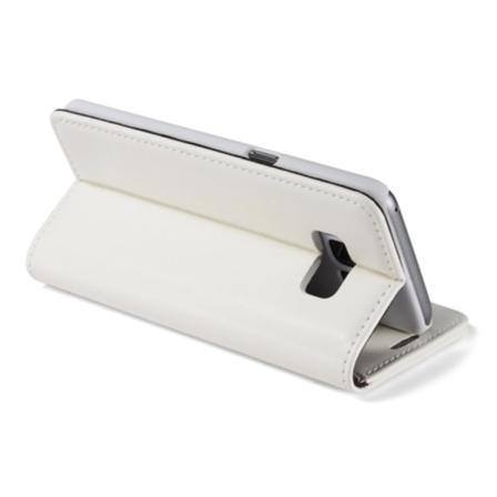 Elegant lommebokdeksel i skinn til Galaxy S8+ fra CASEME Vit
