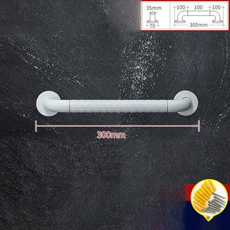 1 valkoinen liukueste tarttumiskahva seinälle kiinnitettävä kylpyammeen kahva, esittelyyn