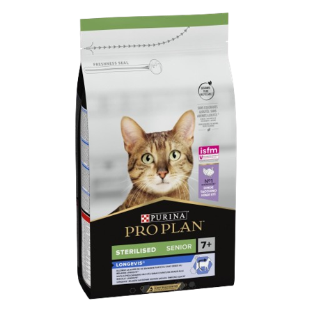 Purina Pro Plan - Katt Senior Sterilisert 7+ Longevis Kalkun 10 kg - Katt - Kattefôr & kattemat - Tørrfôr for katt - ZOO.no