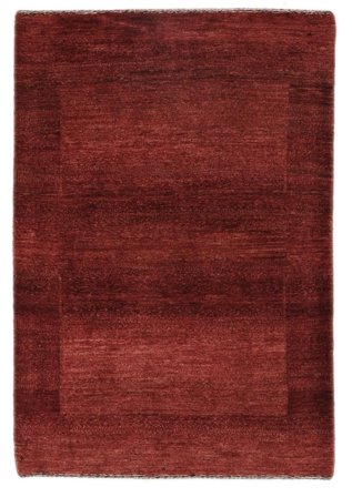 Loribaft Fine Rug Hand Knotted 83X120 Dark Red/Black