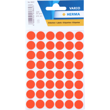 ETIKETT FARESIGNAL RØD 12MM