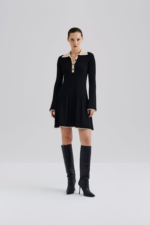 Malina - Sabine Mini dress - XL - Black