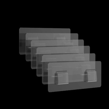 6st självhäftande remsor för duschkabin Byte av lim för duschlåda Transparent