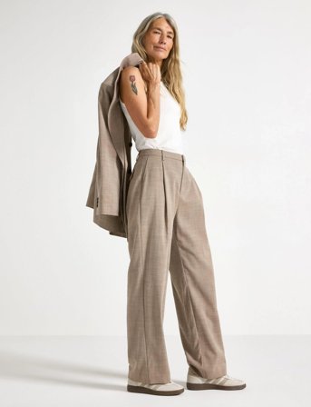 Lindex Straight Bukser - Beige - 40