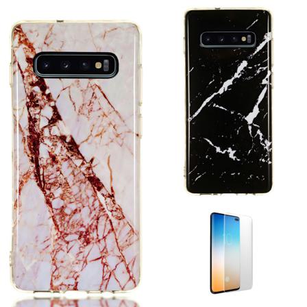 Skydda din Samsung S10+ med Marmor-skal Vit