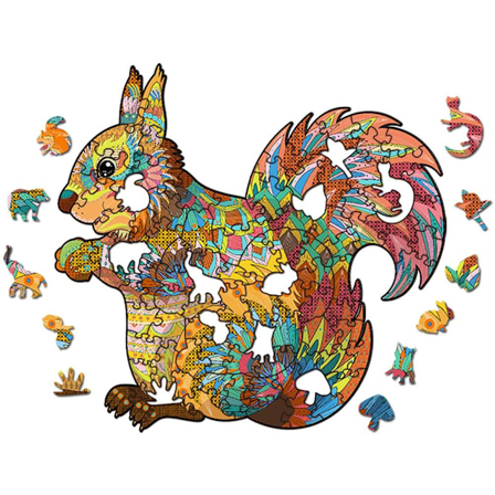 Træpuslespil til voksne børn 3D-puslespil Dyr Ørn Træpuslespil Unikke dyreformede puslespilsbrikker Puslespilssamling Gave