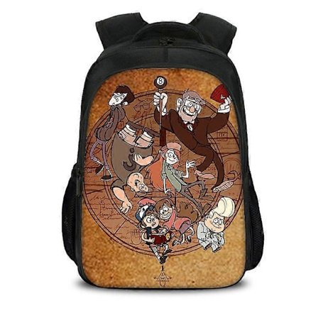 Gravity Falls Dipper Mabel Casual Skolväska Anime Anteckningsbok Laptop Ryggsäck Skolväska Messenger Bag