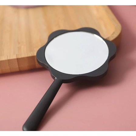 2-pack söta blommor hållande spegel DIY kräm gel reklam spegel smink student liten spegel kreativt handtag spegel