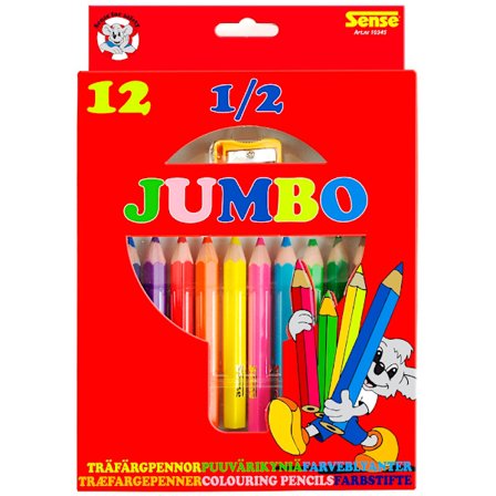 Sense Jumbo Træblyanter 12-p