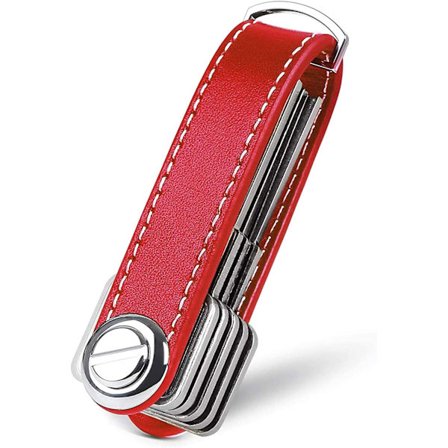 Punainen - 1 nahkainen avaimenperä | Miesten avaimenperät | Irrotettava avaimenperä