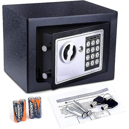 Small Safe Electronic Safe Key Safe Mini Safe Wall Safe Mini Safe Steel Safe Furniture Safe Wall Safe Black 23 X 17 X 17 Cm