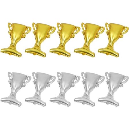 10 guld- och silvertrophyballonger, examensprisfolie