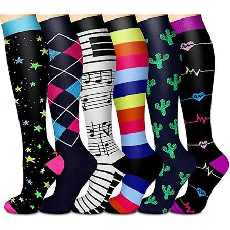 Kompresjonsstrømper for kvinner og menn - sirkulasjon - 6 par