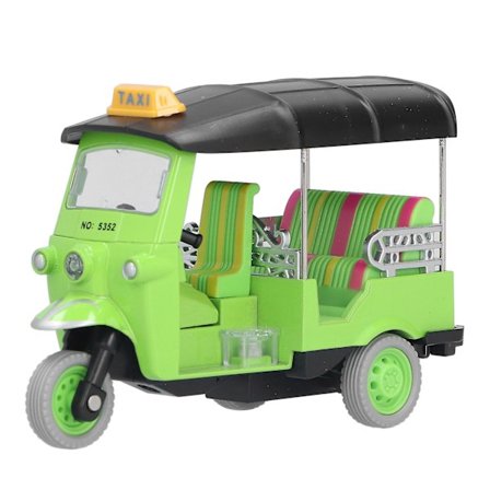 Veto-taka Thai-kolmipyöräinen simulaatioseos Tuk Tuk -auton mallilelu lasten ajoneuvolelu Punainen