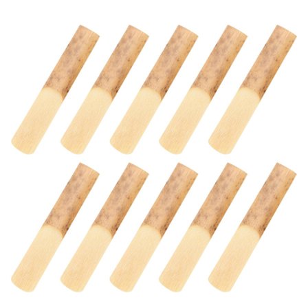 10 st Bambu Bb 2.5 Klarinettblad Saxofontillbehör med Plastskydd