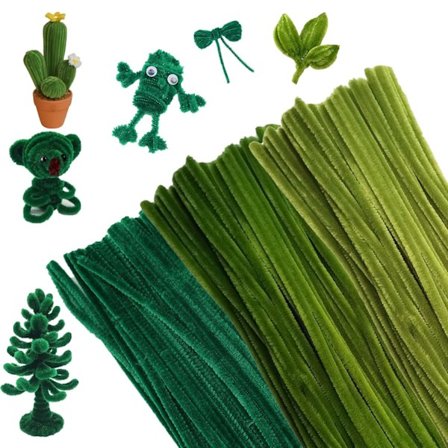 300 kpl putsauslankaa, 3 erilaista keltaista putsauslankaa taivutettavaa pehmeää käsityölankaa 30 cm putsauslankaa chenille-lankaa DIY-projekteihin ja