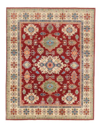 245X311 Dywan Orientalny Kazak Fine Brunatny/Ciemnoczerwony (Wełna, )