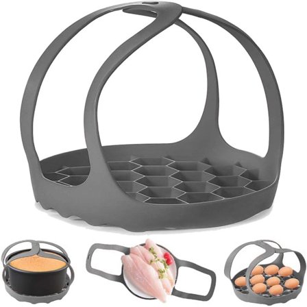 Trykkoker-sleng, silikon bakevare-sleng for 6 Qt Instant Pot, multifunksjonell kokekar anti-forbrenning bakevare løfter dampstativ