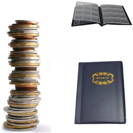 Møntsamlingsalbum med 120 lommer, sort, miniopbevaring til samlere, gaver, forsyninger