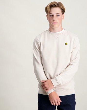 Lyle & Scott Crew Neck Sweatshirt Beige Trøjer Dreng - Kids Brand Store