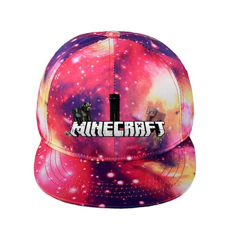 Minecraft Star Hat Enkel Mode Tecknad Män och Kvinnor Starry Sky Röd ~ 3