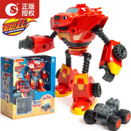 Blaze Monster Machines Anime Figur Tecknad Plast/legering Deformerad Bil Action Figur Modell Barn Leksaker Barn Födelsedagspresenter - Action Figurer 