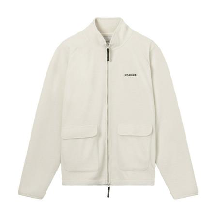 Les Deux, Duncan Pile Zipper Sweatshirt Wit, Heren, Maat:M