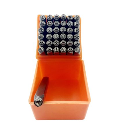 37 st Bokstavsstansar Set Metallstämplingsset Stålnummerstämplingsverktyg Set