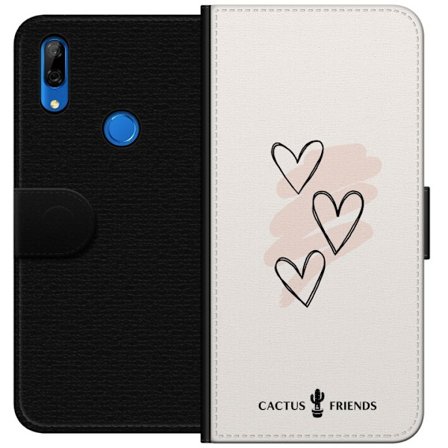 Kompatibel Tegnebogsetui til Huawei Huawei P Smart Z Cactus and Friends - Soft Romance Sketch