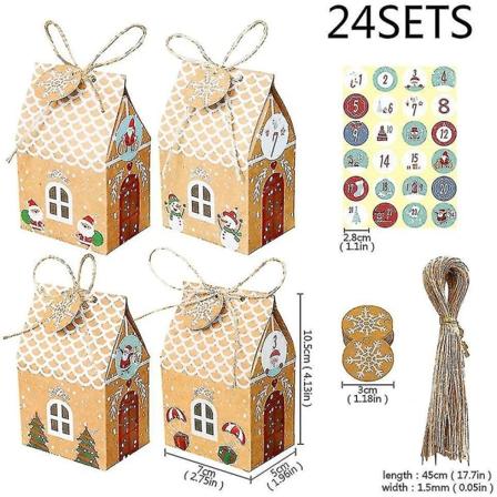 Joulukalenteri 24 kappaleen laatikko Joulu Countdown Lahjapakkaukset Adven kanssa