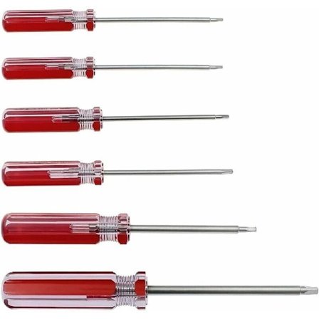 6 kpl Magneettinen Kolmio Ruuvimeisseli Kärkisarja 1,8 mm 2,0 mm 2,3 mm 2,7 mm 3,0 mm 4,2 mm Korjaustyökalu Leluille ja Pariston Vaihtoon