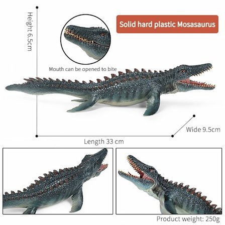 Ny Mosasaurus Leketøy Realistiske Figurer Naturtro Mosasaurus Jurassic Dinosaurer Verden Figur Mosaurus Modell Interiør