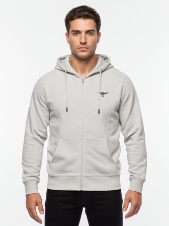 Accademia Militare Felpa Con Zip Uomo Grigio