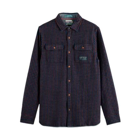 Scotch & Soda, Casual Shirts Paars, Heren, Maat:M