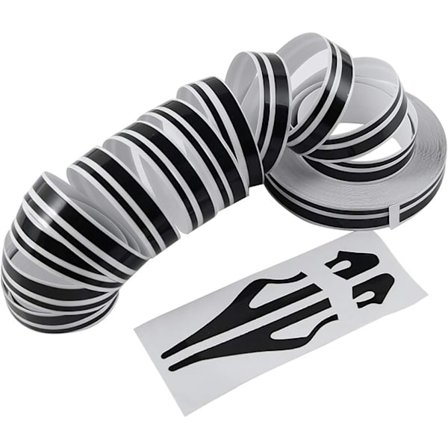 Svart Pinstripe Tejp Bil Karosseri Sida Stripe Dekal Midjelinje Klistermärke Auto Pinstripe Tejp för Bilar