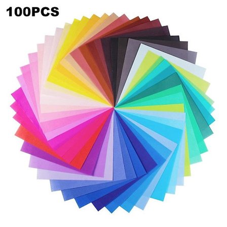 100 Sheets Origami Paper 20x20cm 8 inch Vibrant Colors for Arts and Crafts Projects