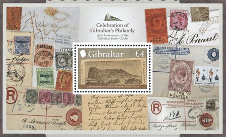 Gibraltar - Fejring af Gibraltars filateli - Postfrisk miniark