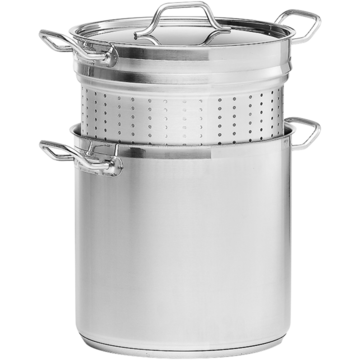 Pastakittel med Lock Patina Rostfri