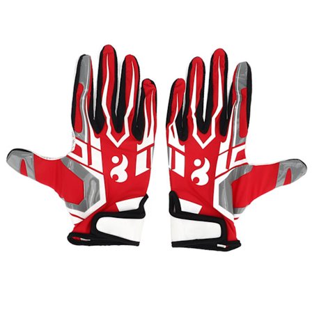 Jalkapallohanskat, liukastumattomat, baseball-lyöntihanskat, kannettavat, parannettu suorituskyky, ulkoiluaktiviteetteihin, punainen, koko M