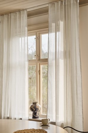 Jotex - Gardin Linmiks 2-pakke Naturhvit - LINN - Kjøp Lingardiner hos Jotex