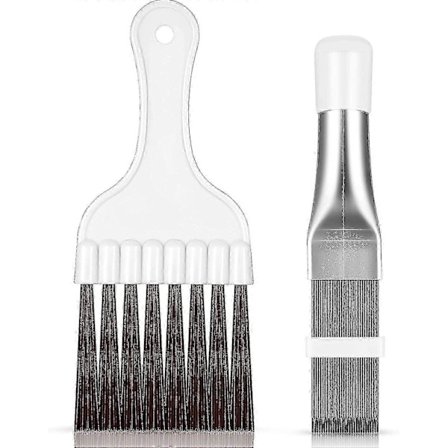 AC Fin Kam & Børste, 2-delt AC Kondensator Fin Renser, Køleskab Spole Rengøringsværktøj, Fordamper Radiator Fin Retter