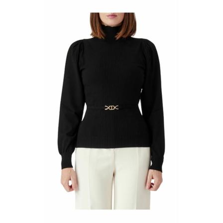 Twinset Turtlenecks svart, Dam Polotröjor, Dam, Storlek: L