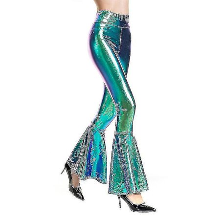 Dame Flarebukser Mermaid Vidbenet Bukser Hippie Metallic Bukser_fs