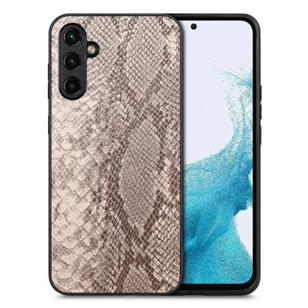 SKALO Samsung A54 5G Snakeskin PU-læder Hybrid Cover - Grå Grey