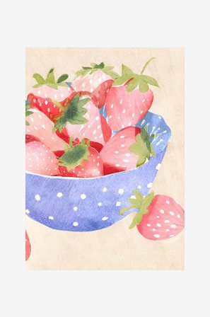 Pelcasa - Juliste Mansikka - Punainen - Julisteet - 30X40 - - Homeroom