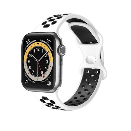 Blanc Noir Sport Armband Kompatibel mit Apple Watch Armband