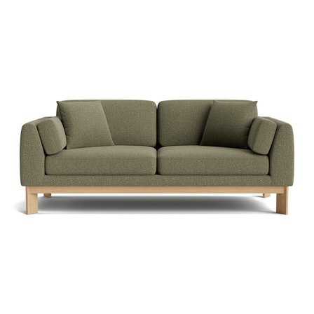 Nordica 2-Sitzer-Sofa in Nordic Grün, skandinavischer Stil, einfarbiges Design, bequeme Polsterung, zeitlose Optik für das Wohnzimmer, 81cm