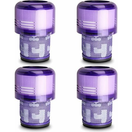 4-pakning med erstatningsfilter for støvsuger, kompatibel med Dyson V11 Torque Drive V11 Animal V15 trådløs sensorstøvsuger, sammenlignet med del 