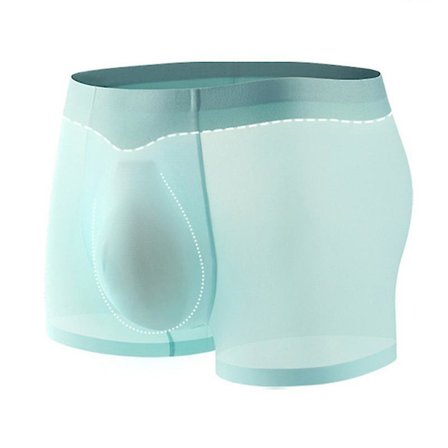 Herre Usynlige Underbukser Is Silke Boxer Briefs Sexede Gennemsigtige Trusser